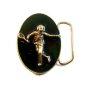 Vintage Tennis Player Belt Buckle