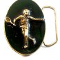 Vintage Tennis Player Belt Buckle