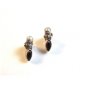 Sterling Silver Pearl & Amythest Post Pieced Earrings