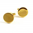 Marked Goldtone Round Cufflinks 11062013zzy