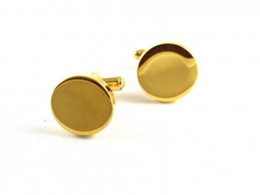 Marked Goldtone Round Cufflinks 11062013zzy