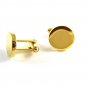 Marked Goldtone Round Cufflinks 11062013zzy