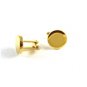 Marked Goldtone Round Cufflinks 11062013zzy