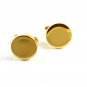 Marked Goldtone Round Cufflinks 11062013zzy