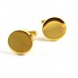 Marked Goldtone Round Cufflinks 11062013zzy