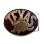 Vintage 1976 Texas Armadillo Enameled Belt Buckle by Koleako