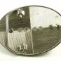 Western Rodeo Red & Red Stone Belt Buckle Not Marked 092314