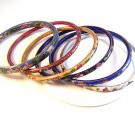 Lot of 6 Enameled Bangle Bracelets