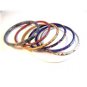 Lot of 6 Enameled Bangle Bracelets