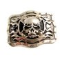 Gothic Skull & X & Flames Belt Buckle Signed @TLF