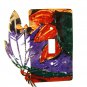 Southwest Feather Single Switch Outlet Cover Plate by LaZart USA 6915