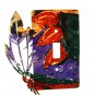 Southwest Feather Single Switch Outlet Cover Plate by LaZart USA 6915