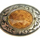 Vintage Silvertone Snakeskin Belt Buckle Unbranded Made in USA 62915