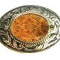 Vintage Silvertone Snakeskin Belt Buckle Unbranded Made in USA 62915
