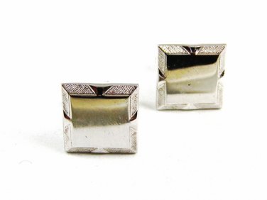 True Vintage Silvertone Cufflinks Unmarked 110714