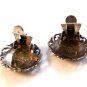 Vintage Siam Sterling Niello Dancer Clip On Earrings