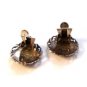 Vintage Siam Sterling Niello Dancer Clip On Earrings
