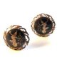Vintage Siam Sterling Niello Dancer Clip On Earrings