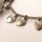 Vintage Beta Sigma Phi Sterling Charm Bracelet & Charms