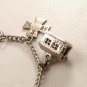 Vintage Beta Sigma Phi Sterling Charm Bracelet & Charms