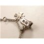 Vintage Beta Sigma Phi Sterling Charm Bracelet & Charms