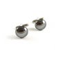 Unmarked Silvertone & Hematite Cufflinks 1106201llp