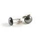 Unmarked Silvertone & Hematite Cufflinks 1106201llp