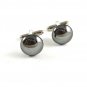 Unmarked Silvertone & Hematite Cufflinks 1106201llp