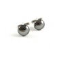 Unmarked Silvertone & Hematite Cufflinks 1106201llp