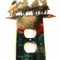 4 Cowboys 4 Horses Double Outlet Cover Plate by Steel Images 42315c