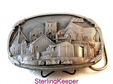 Vintage Siskiyou Mennonite Kansas Ks Relief Sale 1992 Belt Buckle