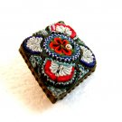 Vintage Brass Italian Ultra Fine Micro Mosaic Brooch 12142013fgh