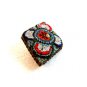 Vintage Brass Italian Ultra Fine Micro Mosaic Brooch 12142013fgh