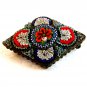 Vintage Brass Italian Ultra Fine Micro Mosaic Brooch 12142013fgh