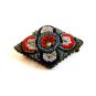Vintage Brass Italian Ultra Fine Micro Mosaic Brooch 12142013fgh
