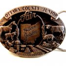 Vintage 1989 Ottawa County Junior Fair Belt Buckle by Siskiyou
