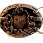 Vintage 1989 Ottawa County Junior Fair Belt Buckle by Siskiyou