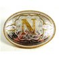 Western Cowboy Initial Letter N Belt Buckle by Silver Strike 12112013nn
