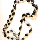 Freshwater White Pearl and Hematite 30" Necklace