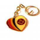 Unsigned Gold Tone Masonic Heart Key Chain