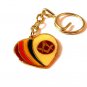 Unsigned Gold Tone Masonic Heart Key Chain