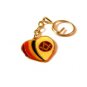 Unsigned Gold Tone Masonic Heart Key Chain