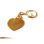 Unsigned Gold Tone Masonic Heart Key Chain