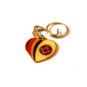 Unsigned Gold Tone Masonic Heart Key Chain