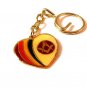 Unsigned Gold Tone Masonic Heart Key Chain