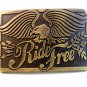 Vintage Ride Free American Eagle Motorcycle Belt Buckle by AE