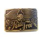 Vintage Ride Free American Eagle Motorcycle Belt Buckle by AE