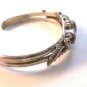 Nitz Native American Sterling Moss Agate Coral Cuff Bracelet