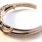Nitz Native American Sterling Moss Agate Coral Cuff Bracelet