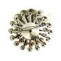 True Vintage Silvertone Amber & Clear Rhinestones Brooch By CORO 102014